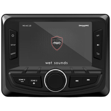 Estéreo Marino 2 DIN Wet Sounds WS-MC-20 USB BT FM Android iOS SiriusXM-Ready - Audioshop México lo mejor en Car Audio en México -  Wet Sounds